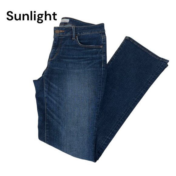 Ann Taylor LOFT Womens Curvy Bootcut Jeans Size 4/27 Blue Medium Wash Denim - Picture 1 of 12